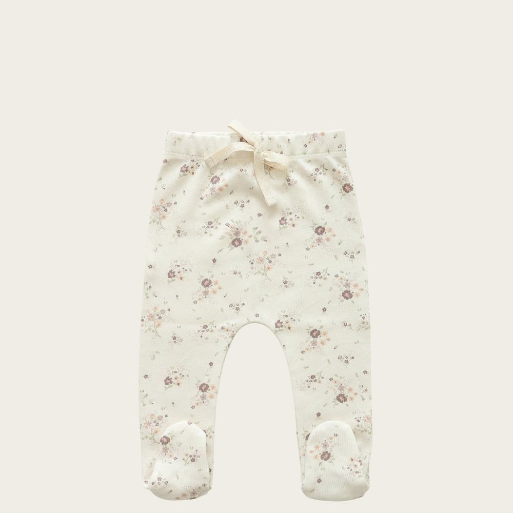 Jamie Kay - Organic Cotton Footed Pant - Periwinkle Floral